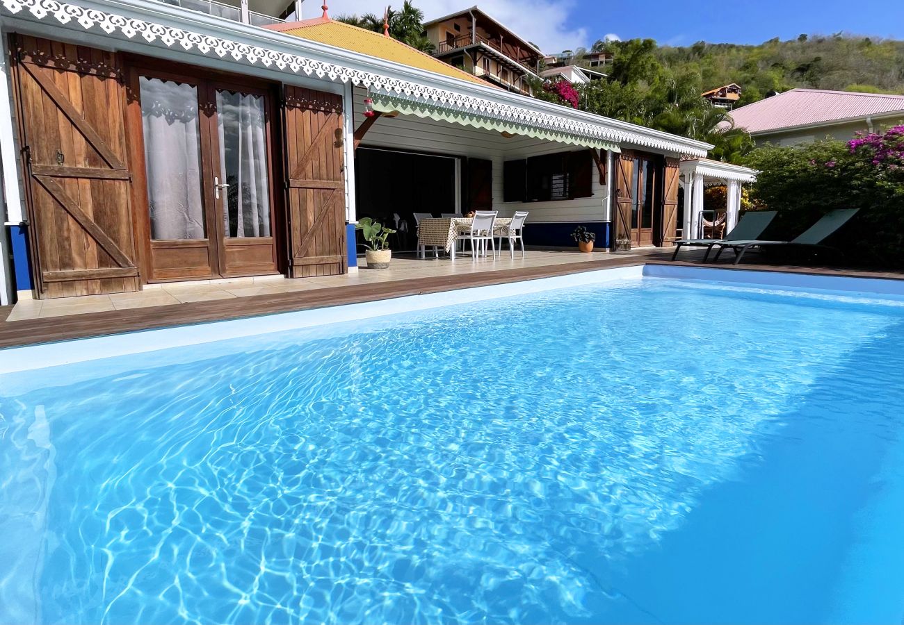 Villa à Les Anses-d´Arlet - Monplaisir, villa 6 pers, piscine, vue mer