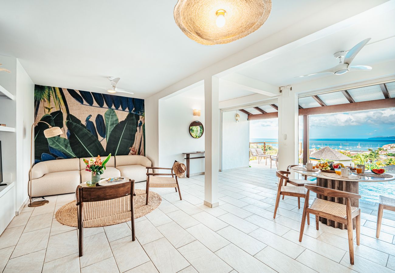 Appartement à Les Trois-Ilets - Les Bougainvilliers, 4 pers piscine vue mer