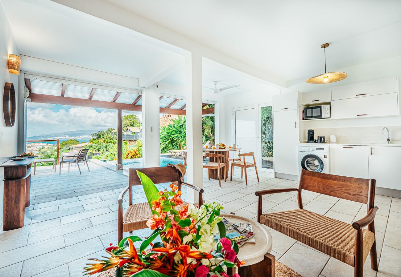 Appartement à Les Trois-Ilets - Les Bougainvilliers, 4 pers piscine vue mer