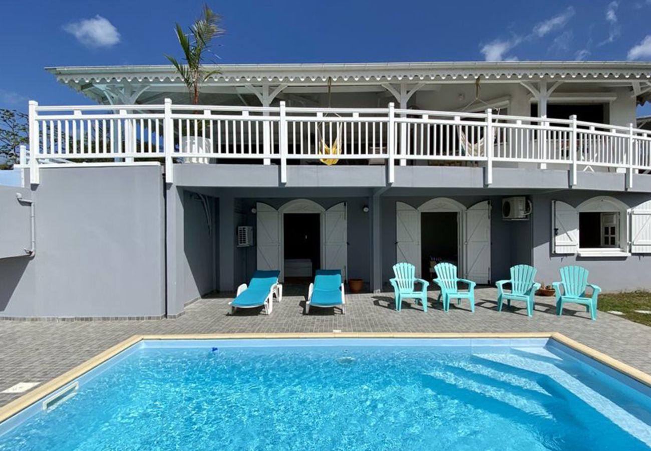 Villa à Les Trois-Ilets - Ti Paradi, villa 12 pers, 2 piscines, vue golf mer