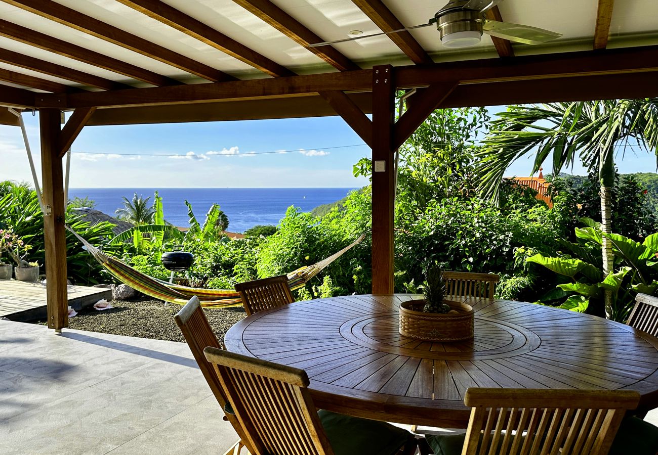 Villa à Les Anses-d´Arlet - Villa Corossol, 6 pers, piscine, vue mer